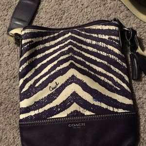 Coach Purple Zebra Purse